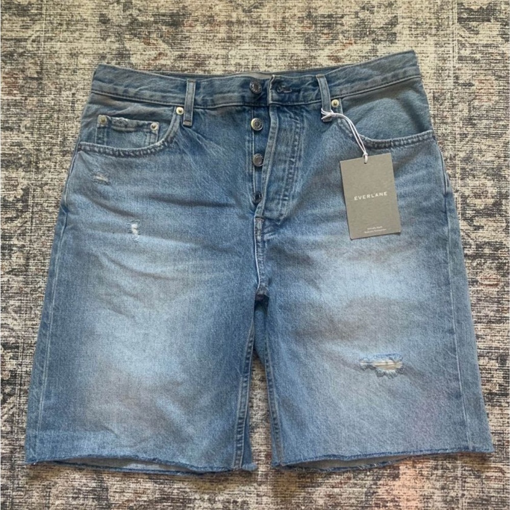Everlane 90s cheeky denim shorts